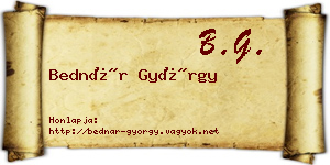 Bednár György névjegykártya
