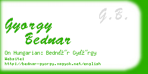 gyorgy bednar business card